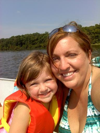 kayla and mommy boating