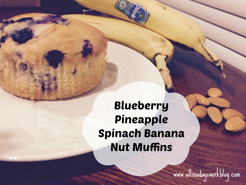 blueberry-pineapple-spinach-nut-muffins