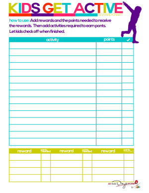 FREE Kids Chore & Reward Chart Printables - All In A Days WorkAll In A ...