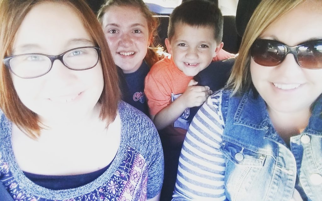 family in the car